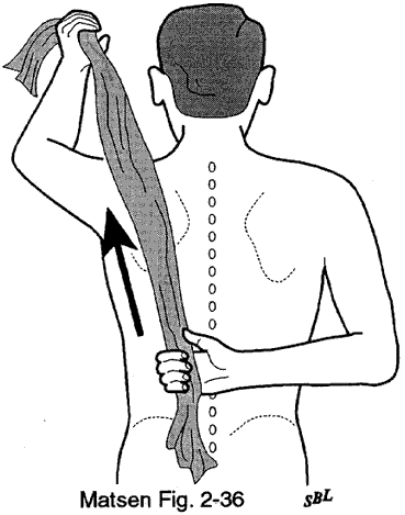 Getting the arm up the back