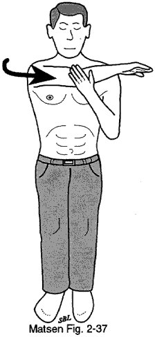 Getting the arm across the body